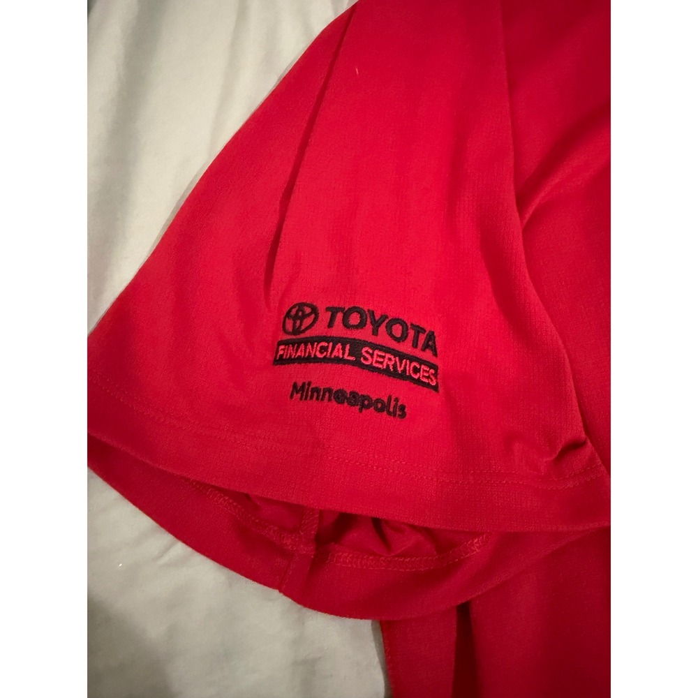 Nike Golf Dri-FIT Polo Shirt Mens XXL Red Toyota Financial Services Minneapolis - Picture 3 of 3